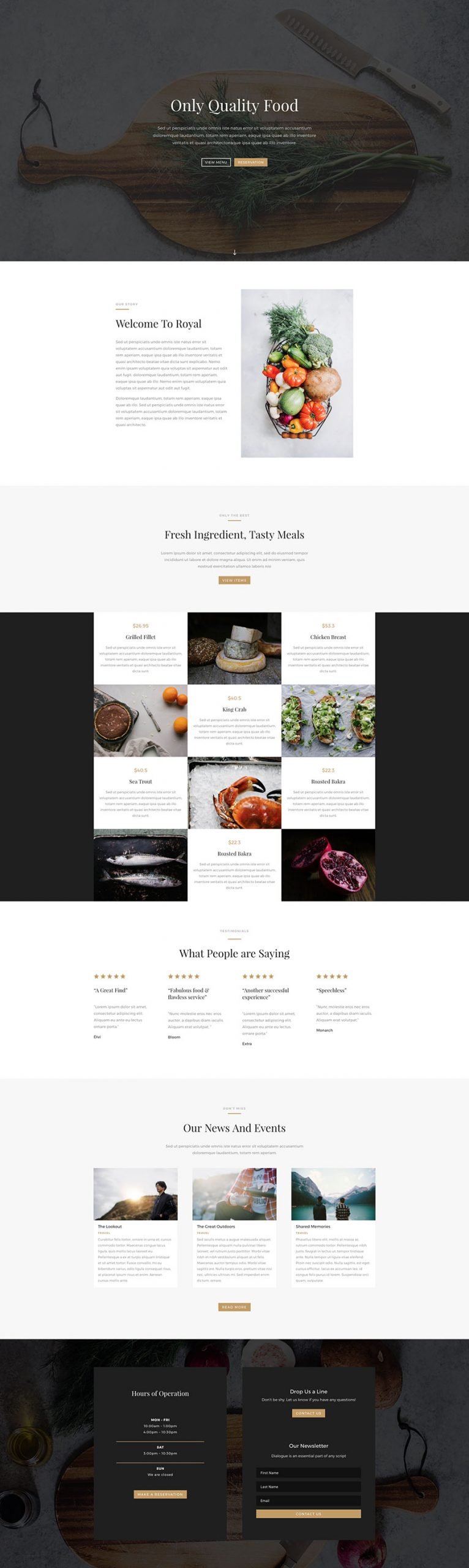 Restaurant Website Using WordPress